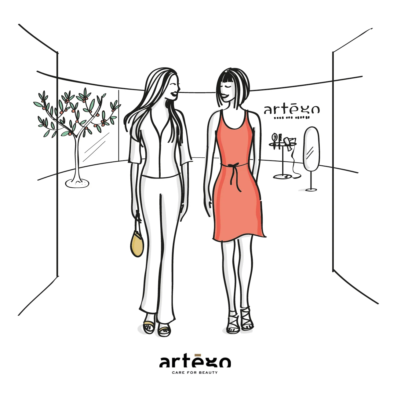 Artégo client experience: salon care illustration